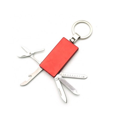 Multi-functions stainless steel folding knife keychain for promotion