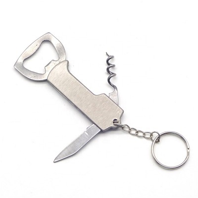 Promotion gift multi-function bottle opener keychain